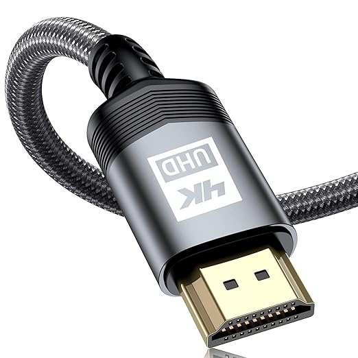 **sweguard 4K HDMI Kabel 6m, HDMI 2.0, 4K@60Hz, 18Gbps, vergoldet, Grau**