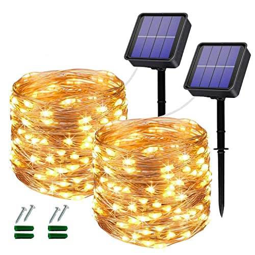 oreunik solar lichterkette aussen 240led 2x12m warmweiß wasserdicht für garten party hochzeit