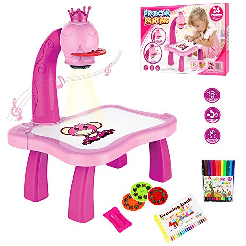 kinder zeichentisch mit smart projektor und lichtmusik - trace and draw toy