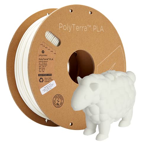 polymaker polyterra pla 3d druck filament 2.85mm 1000g weiß matt