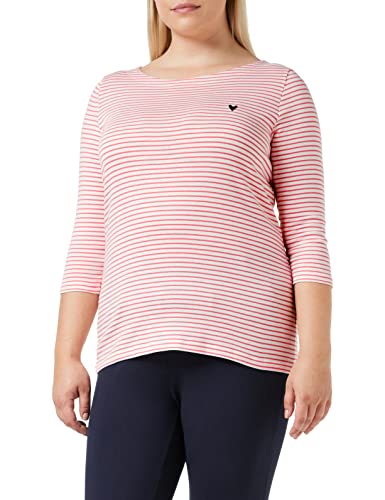 TOM TAILOR Damen Longsleeve Herz-Stickerei Brust