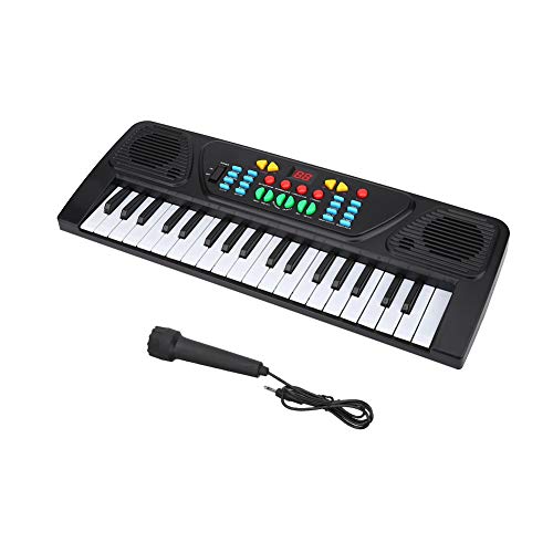 wakects elektronische tastatur 37 tasten klavier für kinder anfänger schwarz
