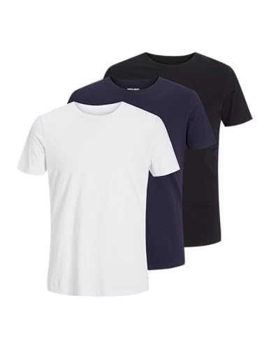Produktbild: jack & jones t-shirt 3er-pack einfarbig kurzarm herrenoberteil