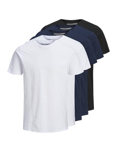JACK & JONES T-Shirt 5er-Pack Herren einfarbig
