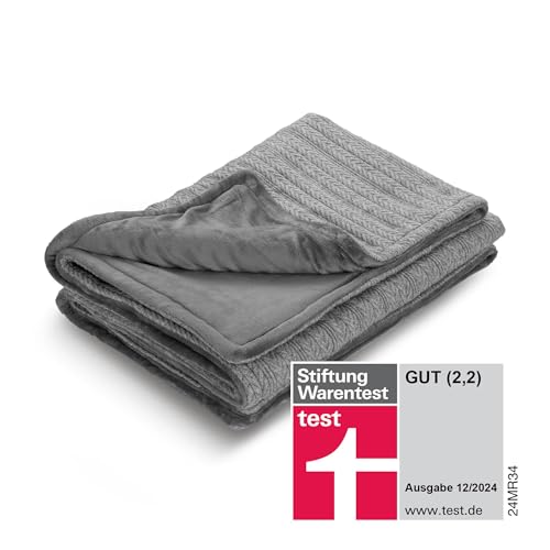 kuschelheizdecke medisana hb 680 mit strickmuster 150 x 200 cm