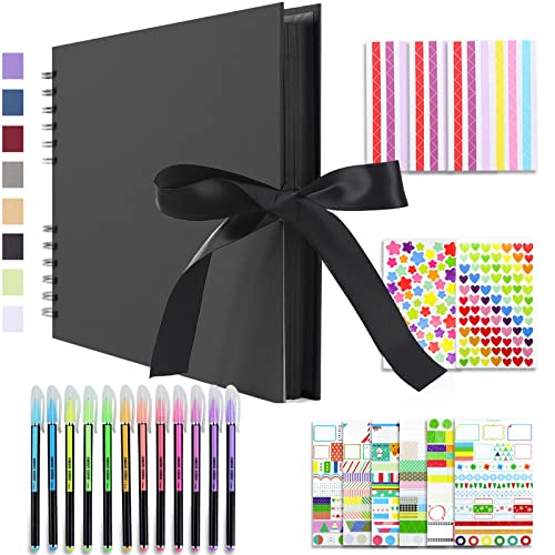 Produktbild: vienrose diy fotoalbum 28,5 x 21 cm 80 seiten für 160 fotos schwarz