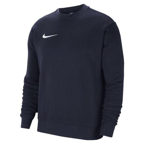 nike m nk flc park20 crew shirt obsidian white herren l eu