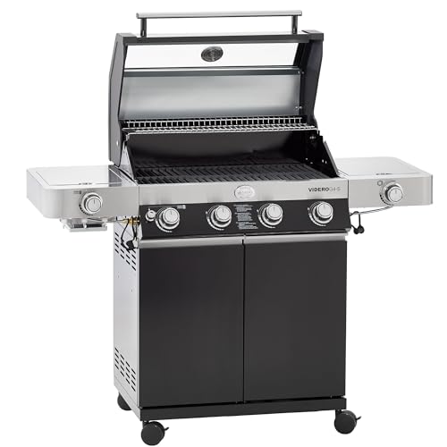 gasgrill rösle videro g4-s schwarz bbq-station 4 brenner porcelanemailliert
