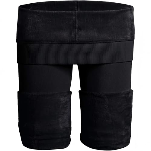 Produktbild: thermische leggings damen winter gefüttert dehnbar hohe taille samt stretchhose