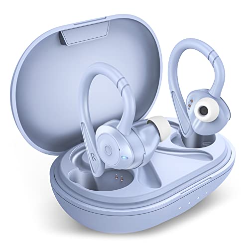 comiso bluetooth kopfhörer sport kabellos in ear ipx7 wasserdicht mit mikrofon violett