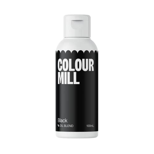 colour mill oil blend black lebensmittelfarbe 100ml für schokolade fondant kuchen