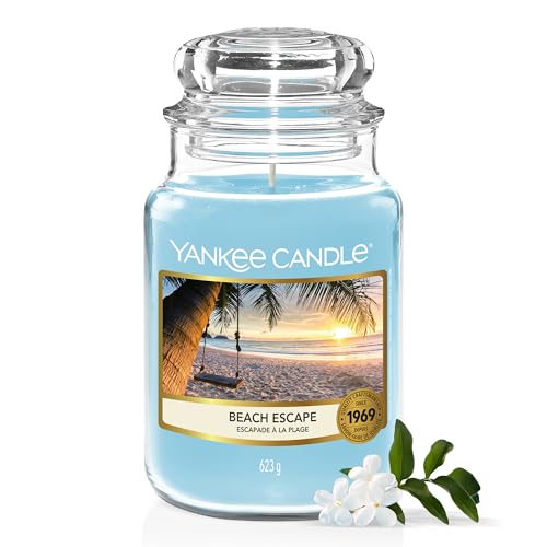 yankee candle duftkerze glas beach escape, lange brenndauer bis 150 stunden