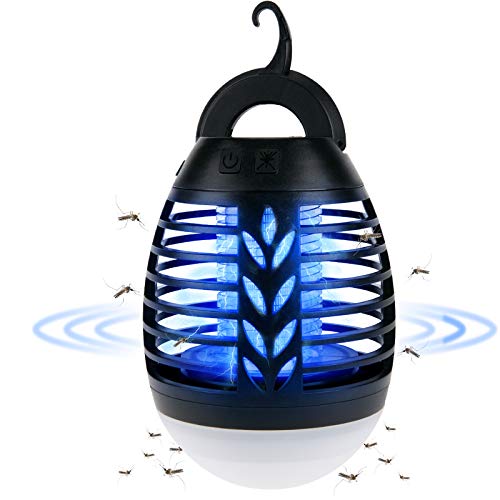 rovak insect killer camping lampe usb 2-in-1 elektrisch mit 3 lichtmodi