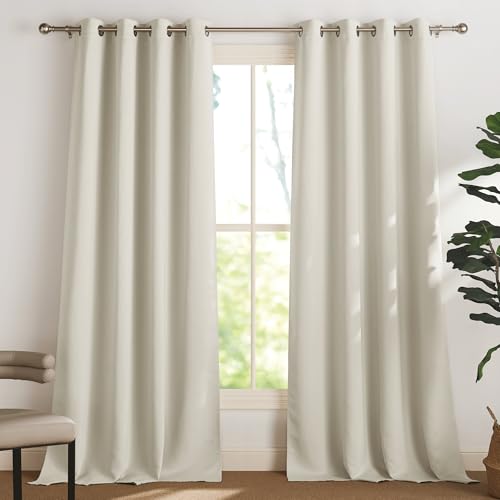 ponydance verdunkelungsvorhang hellbeige 2er set 245 x 140 cm thermo gardinen