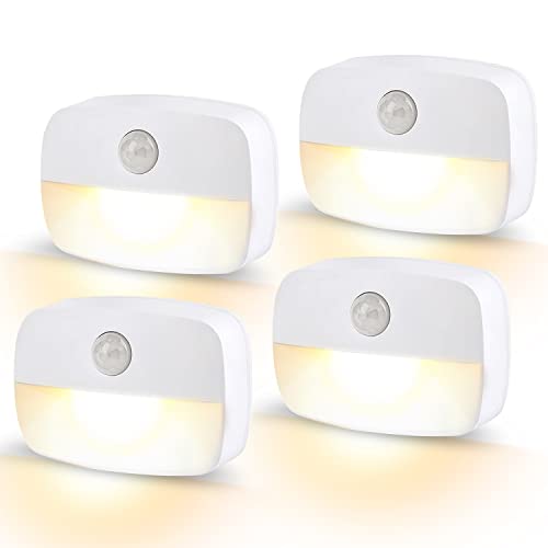 ammtoo led nachtlicht mit bewegungsmelder 4 stück für flur bad schlafzimmer warmweiß