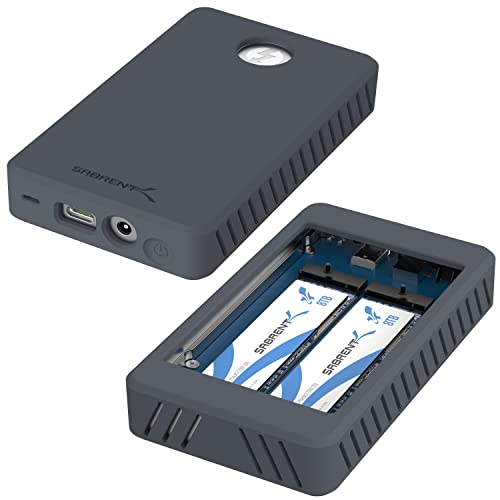 sabrent thunderbolt 3 dual nvme gehäuse 2-bay bis 1500 mb/s raid netzteil