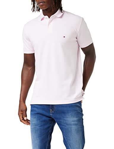 Produktbild: tommy hilfiger poloshirt herren kurzarm rosa 1985 regular fit größe s