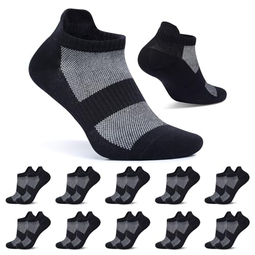 falary sneaker socken unisex 10 paar kurz schwarz baumwolle atmungsaktiv 39-42