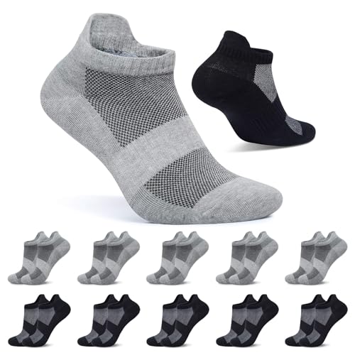 falary sneaker socken herren damen schwarz grau 10 paar kurz baumwolle unisex 43-46
