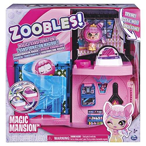 zoobles magic mansion traumhaus, 6 zimmer, rutsche und zubehör zum verwandeln