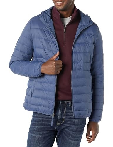 Amazon Essentials Herren Kapuzenjacke, wasserabweisend, Indigo, XL