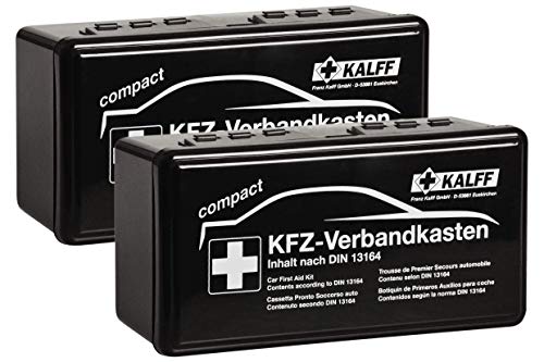 kalff verbandskasten auto compact DIN 13164, 2er set, erste hilfe broschüre