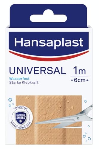 hansaplast universal pflaster rolle 1 m x 6 cm, schmutz- und wasserabweisend