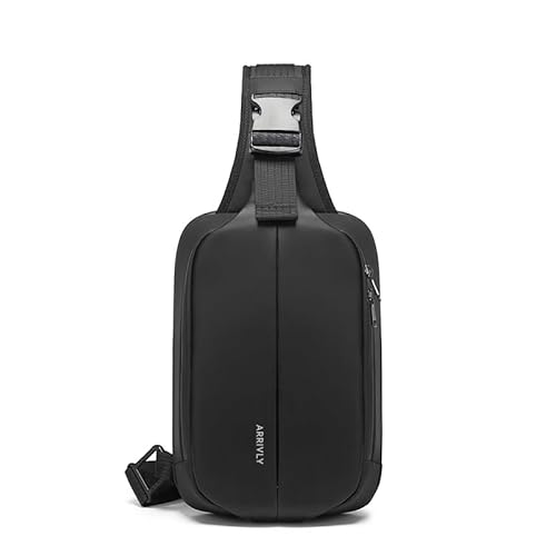 Umhängetasche Damen Herren Crossbody Bag Schultertasche Reise Outdoor Schwarz