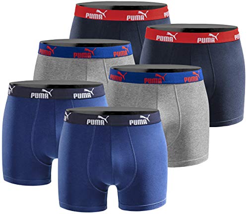 puma herren boxershorts 6er pack blue power sodalite gr. l