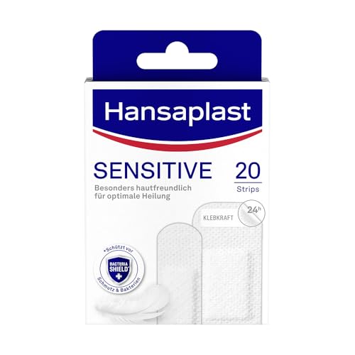hansaplast sensitive pflaster 20 stück, hautfreundlich und hypoallergen