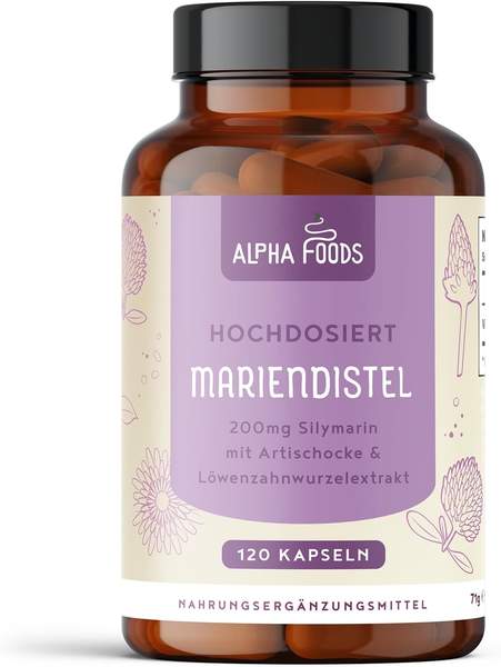 milk thistle kapseln mit artischocke und löwenzahn - 120 stück - deutsche marke