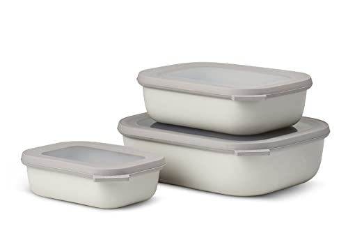 mepal multischale cirqula set 3-teilig nordic white rechteckig 500 1000 2000 ml