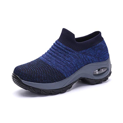 Produktbild: debaixia damen laufschuhe atmungsaktiv leichte joggingschuhe grau blau 36 eu