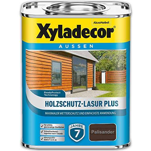 xyladecor holzschutzlasur rosewood 4l, wetterfest, farbton rosewood