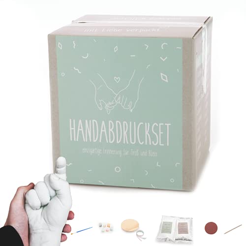 handabdruck set für paare und familien, gips handabformset 450g alginat, 1200g praxy