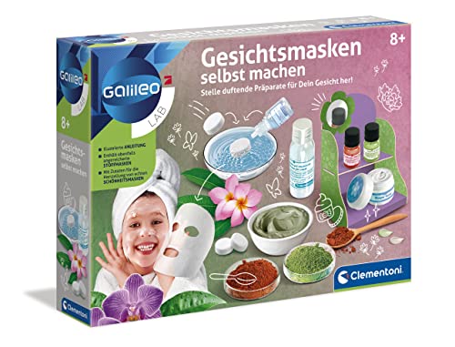 Produktbild: clementoni galileo lab  DIY Gesichtsmasken Set für Kinder ab 8 Jahren, entspannende Tuchmasken