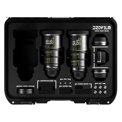 dzofilm pictor zoom kit 50-125mm 20-55mm t2.8 cine objektiv schwarz