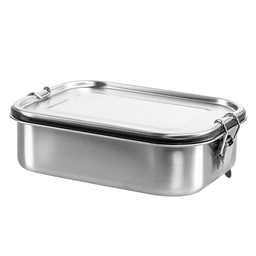 SILBERTHAL brotdose edelstahl, lunchbox mit auslaufsicherem deckel