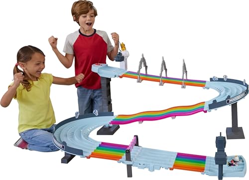 Produktbild: hot wheels mario kart autorennbahn, regenbogenstrecke für kinder