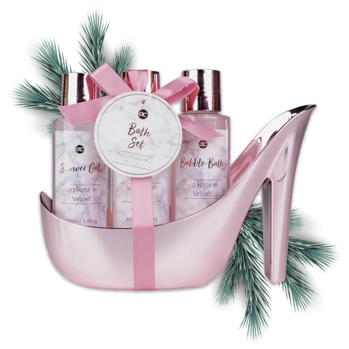 Badeset frauen geschenkset marble - 3-teiliges pflegeset mit duschgel, schaumbad, bodylotion