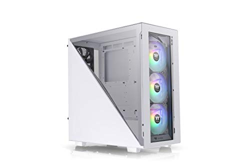 thermaltake divider 300 tg snow midi-atx gehäuse, 3x glas, usb-c, bis 390mm gpu
