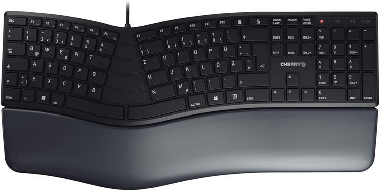 cherry kc 4500 ergo tastatur ergonomisch für 33,49 euro statt 42 euro