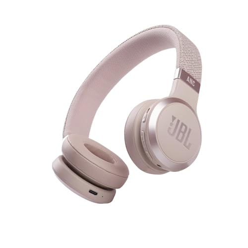 jbl live 460 nc kabelloser on-ear bluetooth kopfhörer rosa, noise-cancelling, bis 50 stunden