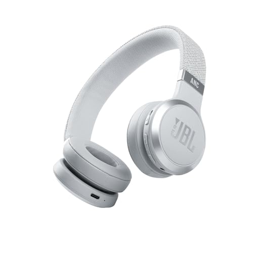 jbl live 460 nc kabelloser bluetooth on-ear kopfhörer mit noise-cancelling, weiß