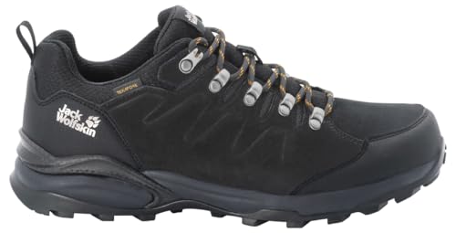 jack wolfskin herren walking-schuh refugio texapore low, phantom burly yellow