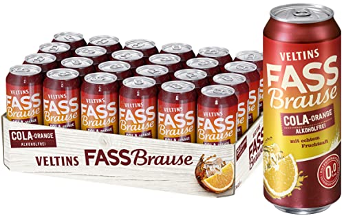 veltins fasbrause cola-orange alkoholfrei, einweg 24 x 0,5 l dose