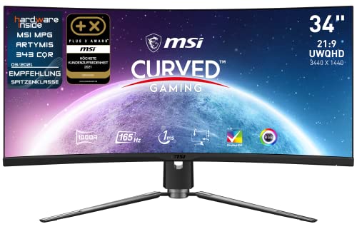 msi mpg artym is 343cqrde 34 zoll curved gaming monitor 3440 x 1440 165 hz 1ms hdr 400