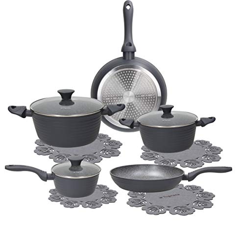 Produktbild: Tognana cooking circle antihaft-töpfe und pfannen set 8-teilig grau aluminium