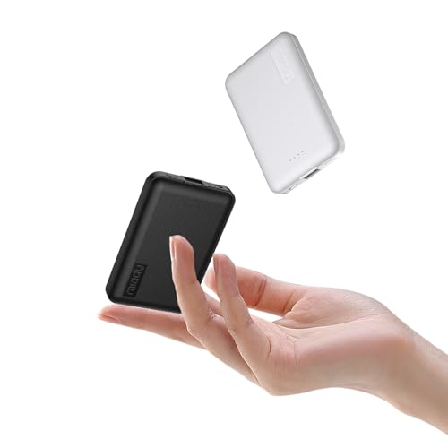 miady mini power bank 5000mAh 2,4A USB C, externes akku für iphone, samsung, galaxy