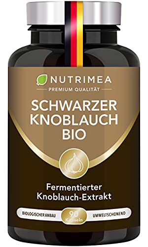 schwarzer knoblauch 100% bio kapseln mit s-allylcystein vegan herzgesundheit